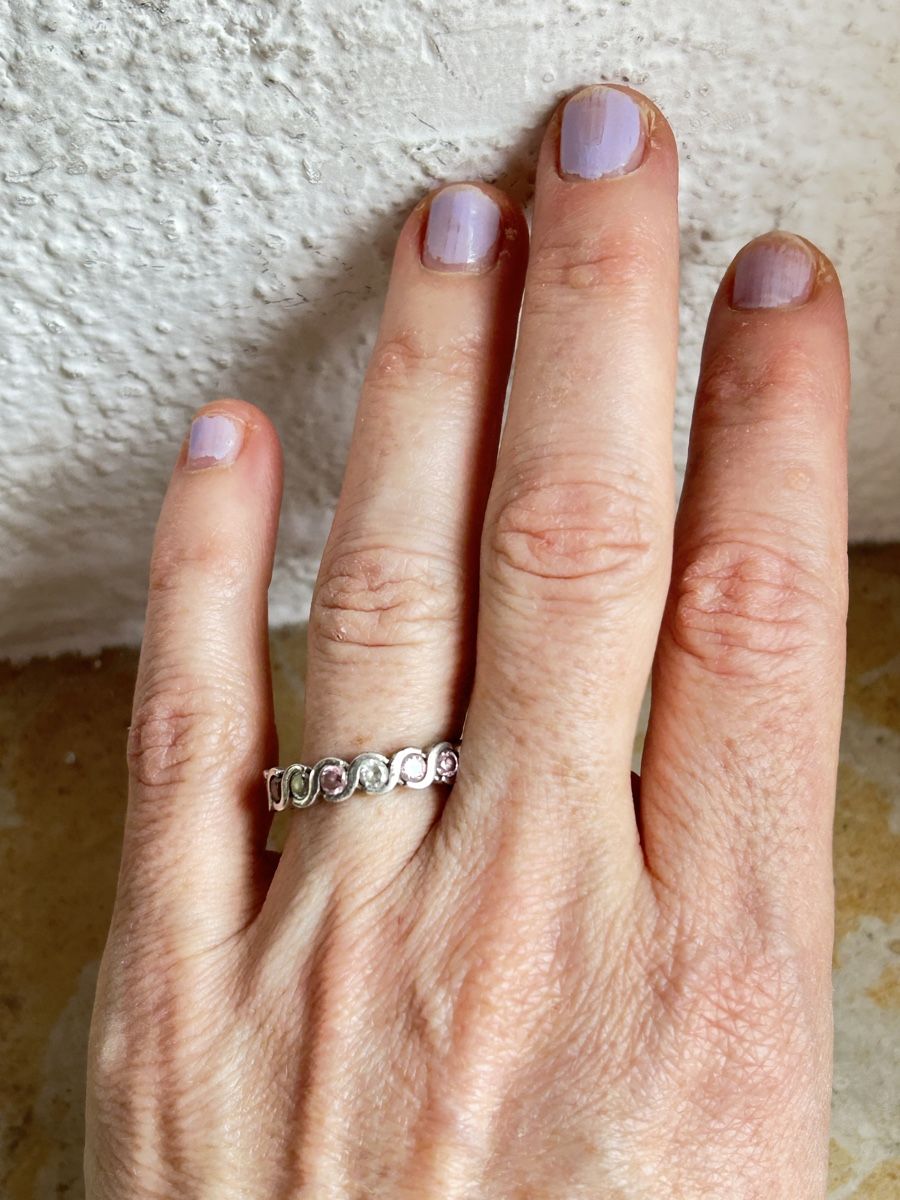 Anelli: Silberring 925 mit rosa Steinen, Gr 57 – Usato da Laufen venduto da belleskulptur 7
