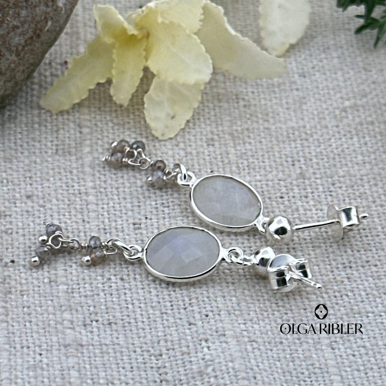 Olga Ribler Orecchini pendenti & Orecchini a lobo: Ohrstecker mit Mondstein - Sterling Silber 925 – Nuovo (secondo la descrizione) da Luzern venduto da Schmuckoutlet 6
