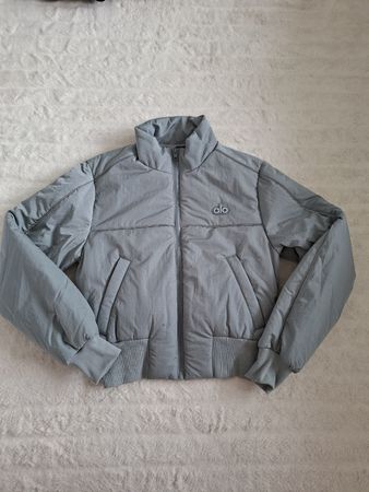 Veste Alo Yoga légère et courte pour femme , bleu gris