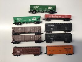 SPUR N USA Güterwagen Sammlung, verschiedene Marken!