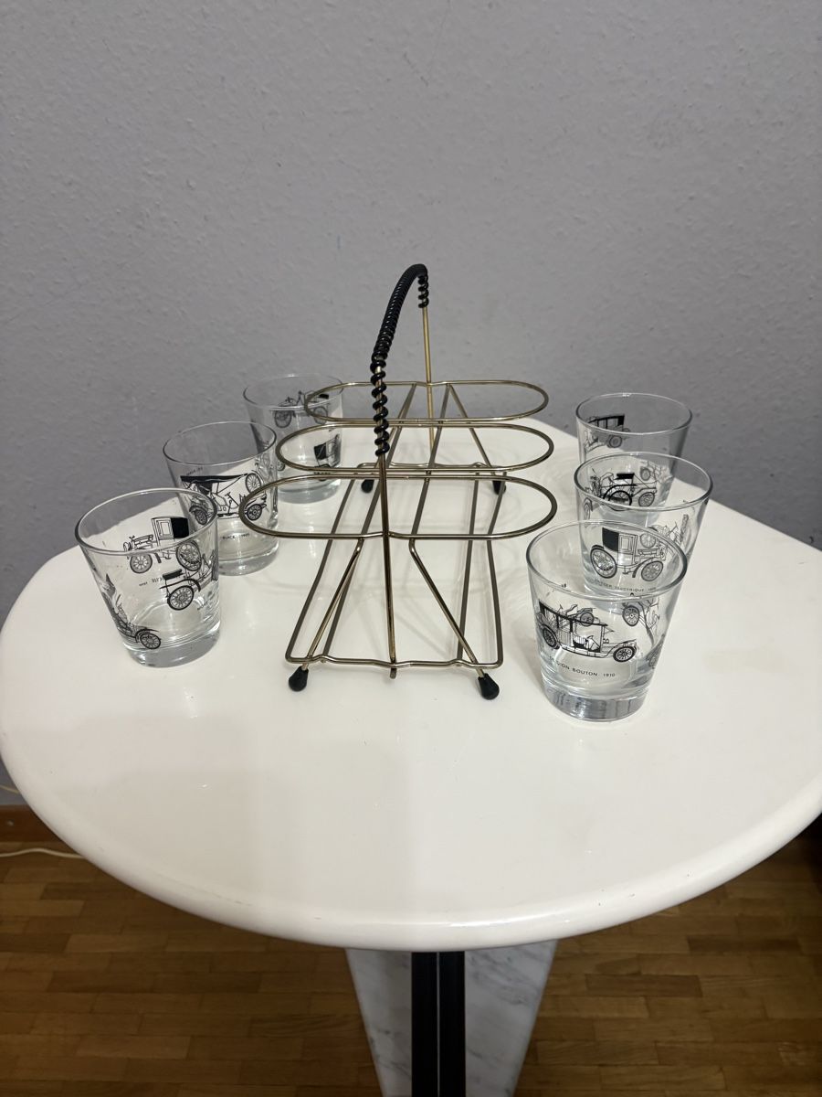 Bicchieri: Verres avec présentoir vintage  – Usato da petit lancy venduto da FerreiraLuis 3
