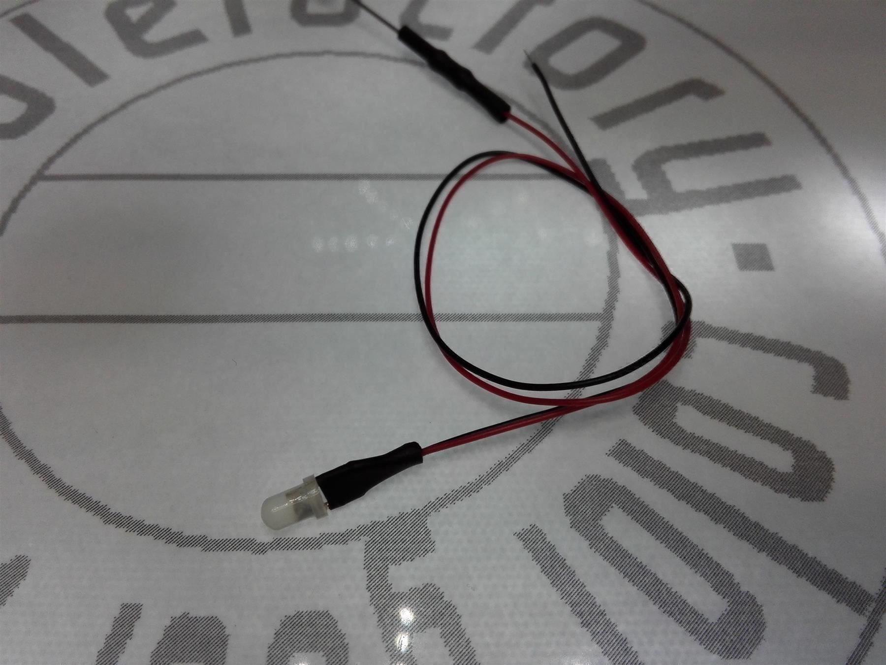 Componenti elettronici: LED 3mm, diffus warmweiss, verkabelt 12V – Nuovo (secondo la descrizione) da Luzern venduto da Salefactory 1