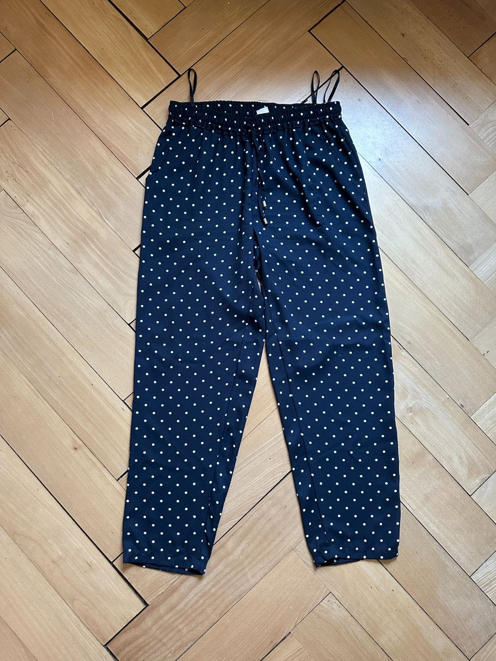Pantaloni: Hose dunkelblau mit Polka Dots - 40 – Usato da Zürich venduto da Diazaio