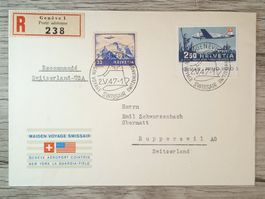 TR54 Enveloppe + Timbre Suisse 1947