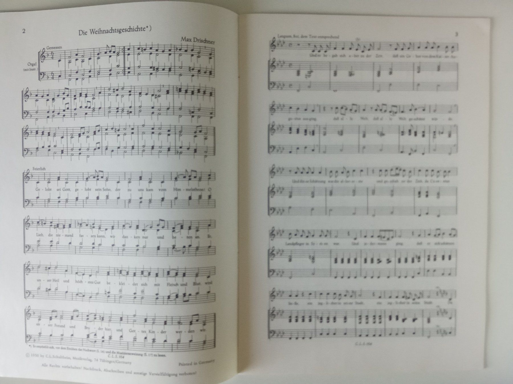 Libri: Max Drischner: Die Weihnachtsgeschichte (Partitur) – Nuovo (secondo la descrizione) da Bilten venduto da Bora3 2