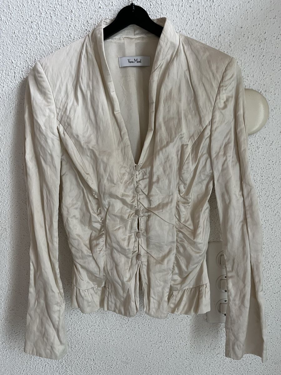 Jacken: weisse Knitterjacke - Vera Mont – Gebraucht aus Jonschwil von juliana_pluess