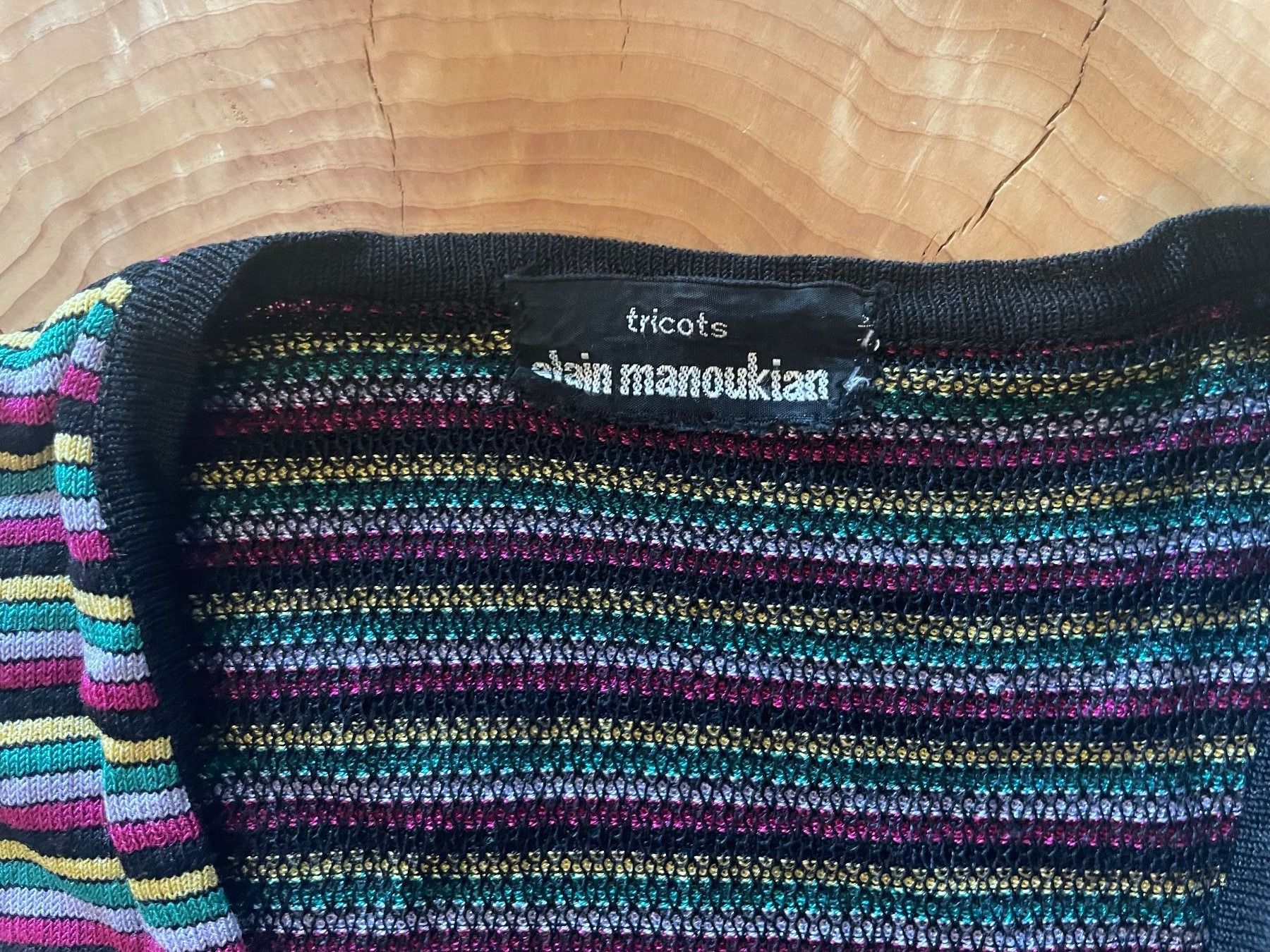 Gilet & Giacche senza maniche: Vintage gestreifter Pullover/Trikot/Weste ALAIN MANOUKIAN – Usato da Zürich venduto da AnnaSa 5