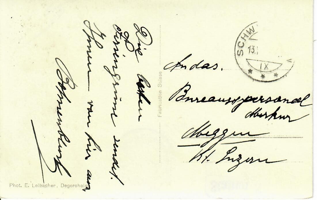 Cartoline postali: Degersheim – Usato da Hochdorf venduto da Ziegel-16 1