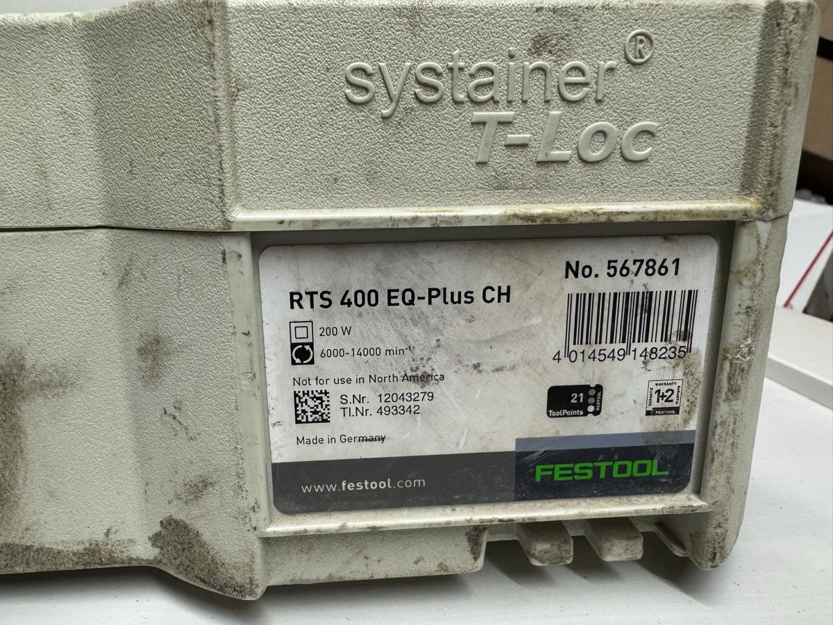 Festool Smerigliatrici & Lucidatrici: Ponceuse vibrante Festool RTS 400 EQ, systainer – Usato da Brügg BE venduto da Goob 7