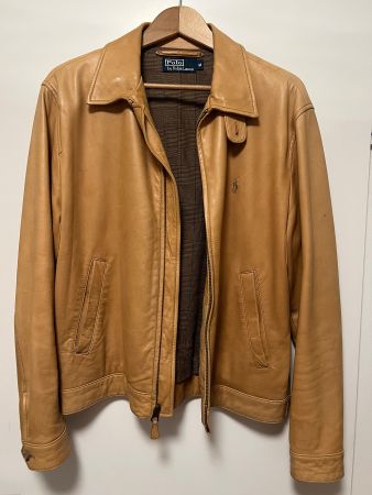 Polo Ralph Lauren Lederjacke M Cognac