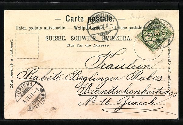 Cartoline postali: AK Rheinfelden, Sanatorium, 1901 – Usato da Berlin venduto da bartko-reher 1