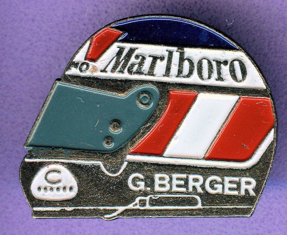 Marlboro Placchette & Badge: Marlboro  Helm  G.BERGER – Usato da Winterthur venduto da Sammleroase