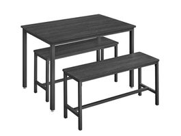 Esstisch Küchentisch-Set mit 2 Bänken LUNA