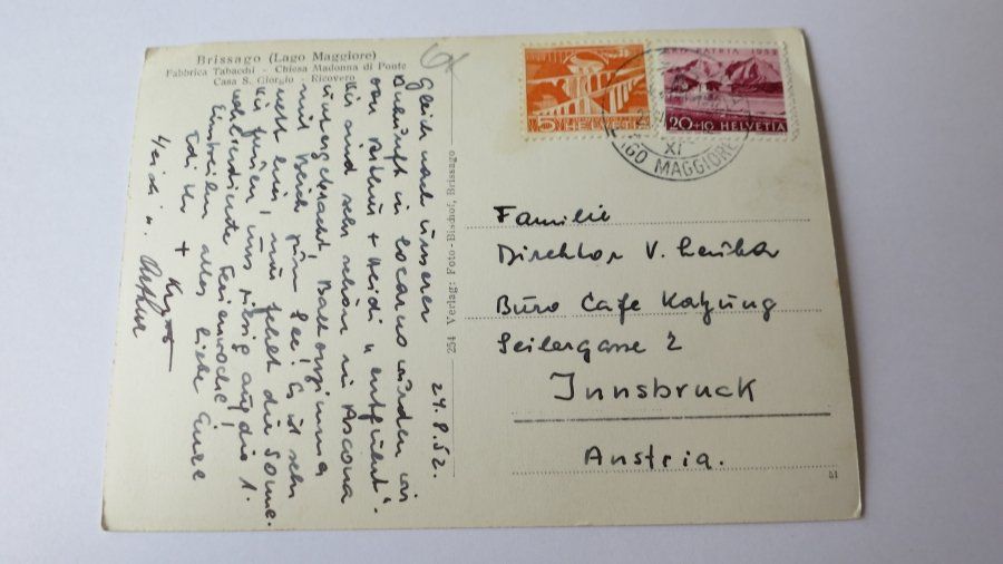 Ansichtskarten: Brissago - Lago Maggiore - 1952 – Gebraucht aus Jona von centumprata 1