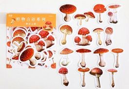 45 Stk. Aufkleber/Sticker - Rote Pilze