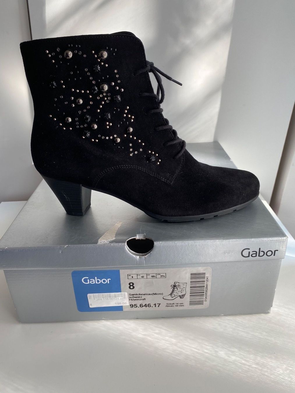 Gabor Scarpe da donna: GABOR STIEFELETTE Wildleder Damen, 42 – Nuovo e nell'imballaggio originale da Luzern venduto da falena01 8
