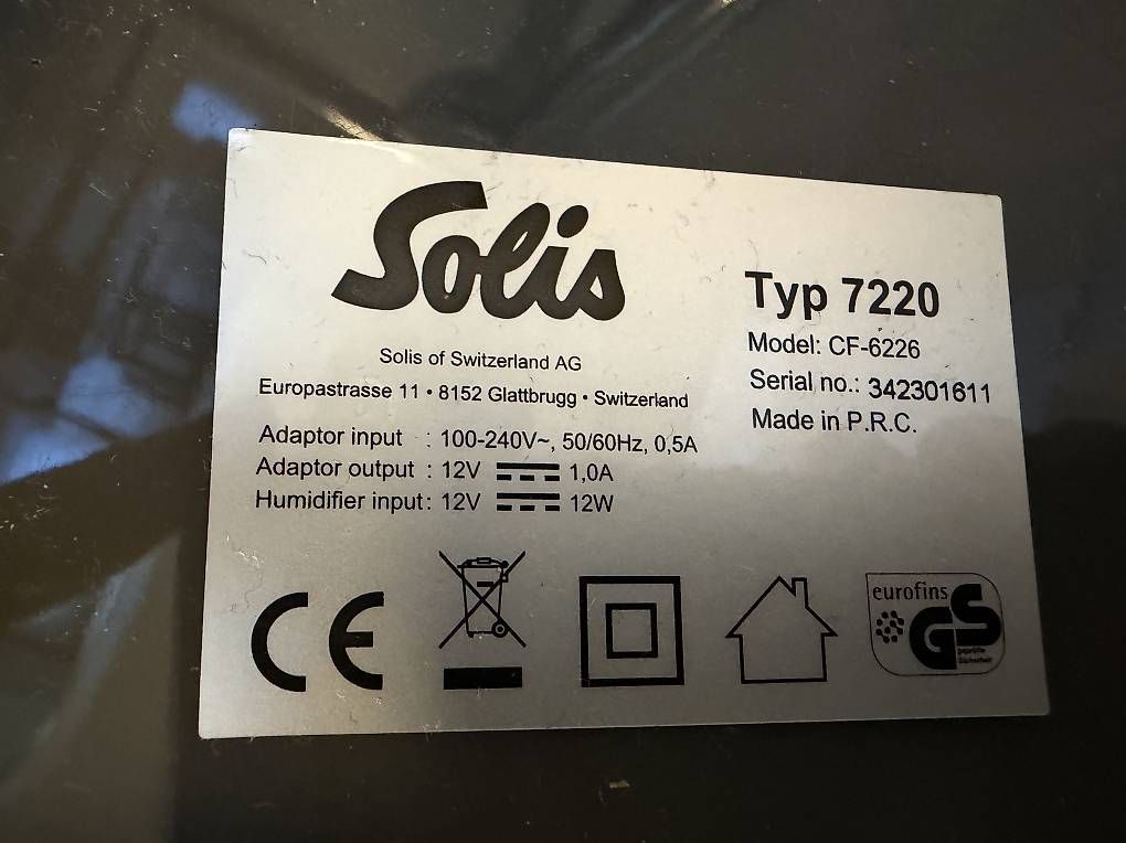 Umidificatori d'aria: Solis Luftbefeuchter Twist Air – Usato da Neuenhof venduto da NobodysBusiness 2