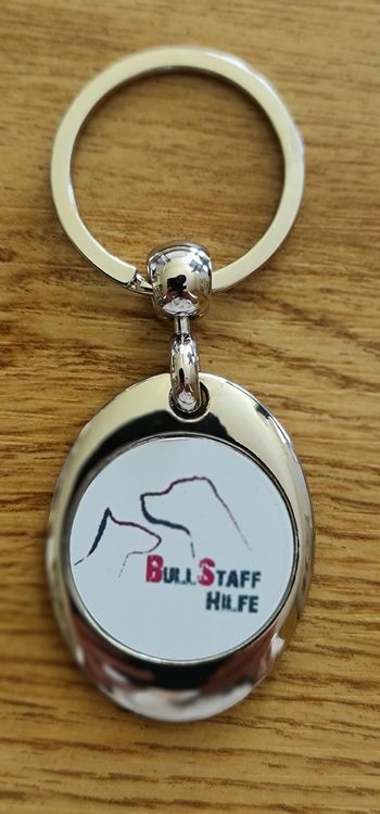 Porte-clés: Schlüsselanhänger «Bull Staff Hilfe» mit Einkaufswagen-Chip – Neuf avec emballage d'origine à Sempach Station par Semion