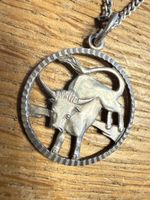 Kette mit Anhänger Stier 800 Silber