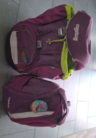 Ergobag Set: Schulranzen & Sporttasche, lila, guter Zustand