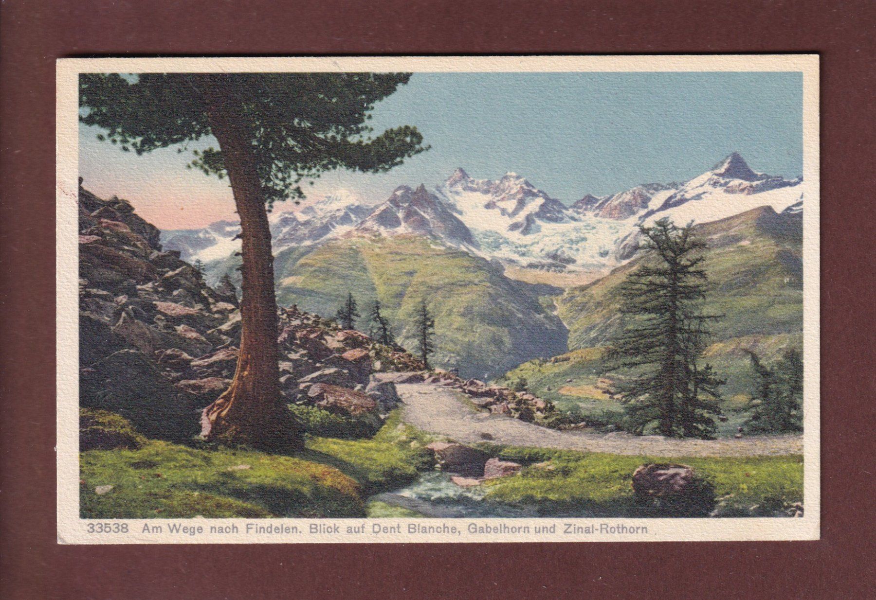Cartoline postali: Am Weg nach FINDELEN – Usato da Pully venduto da nicecards