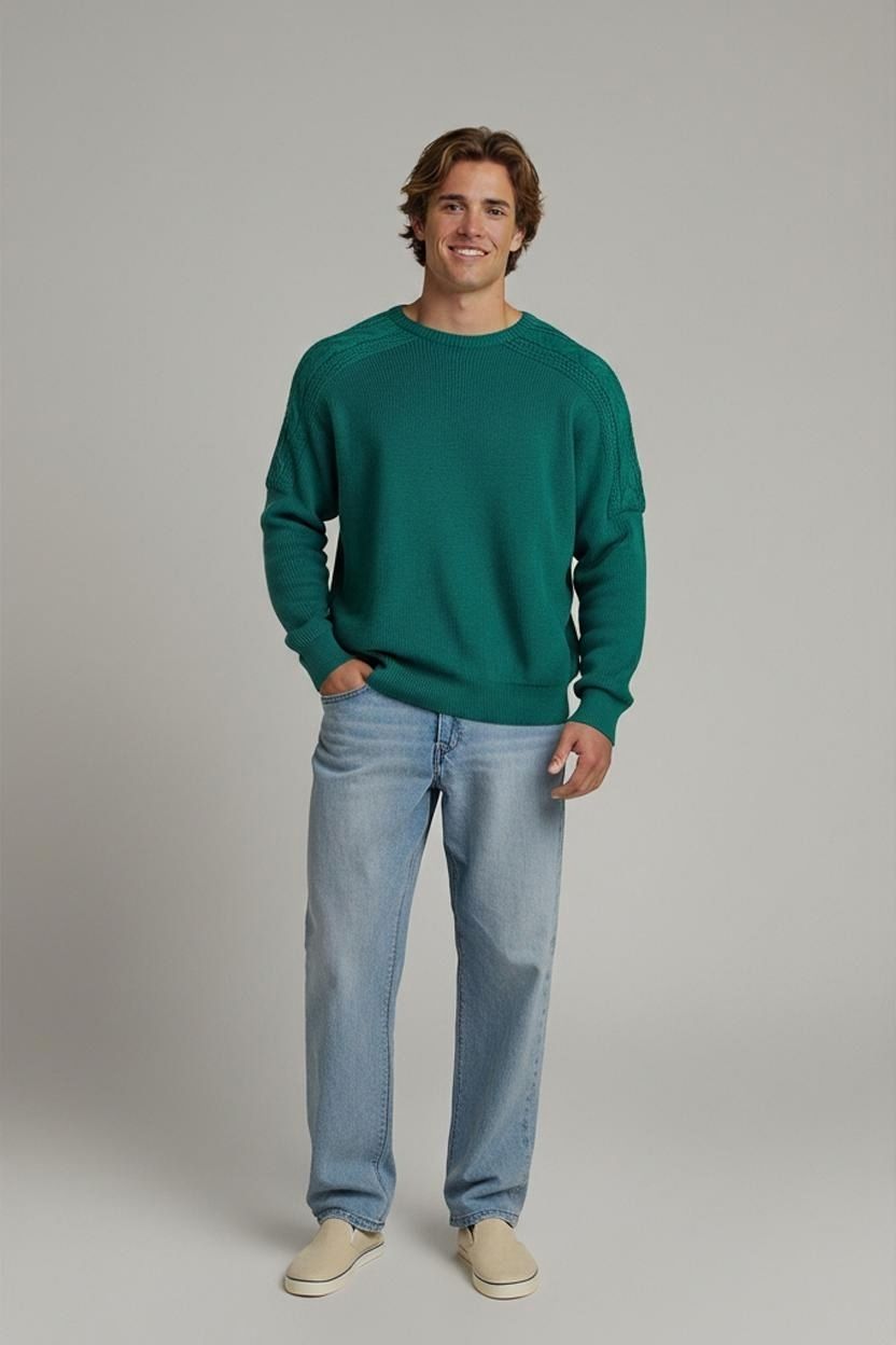 Maglioni & Felpe: Eco Line by Setebello Grüner Strickpullover - Hergestellt – Usato da Zug venduto da vinokilo