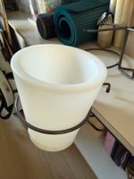 Seau champagne blanc support métal