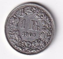 1  Franken Schweiz 1905 rar