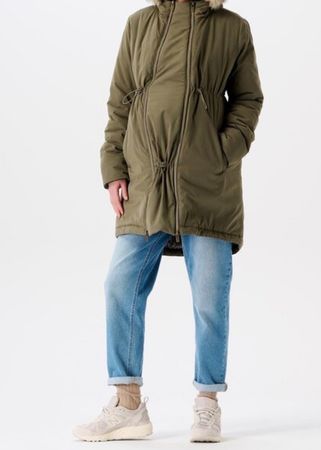 Noppies Umstands- & Tragejacke / Winterparka – Gr. S (Khaki)