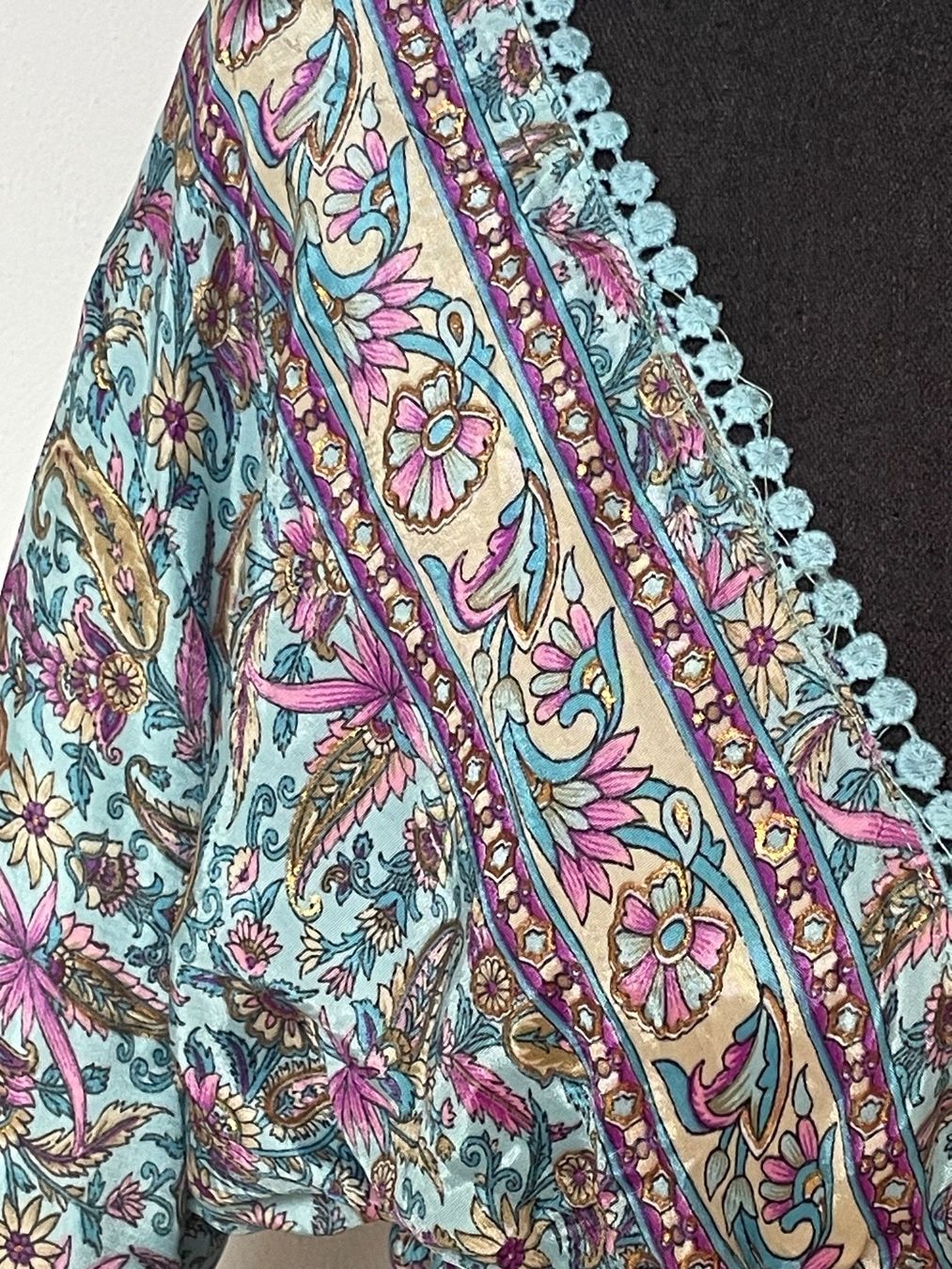 Gonne: Boho Maxihosenrock und Bluse aus Seide – Nuovo (secondo la descrizione) da Sigriswil venduto da ck56 5
