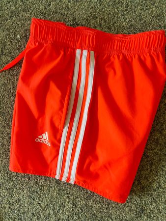 Adidas 3-Streifen Badehorts Orange Gr.S/48,  fabrikneu