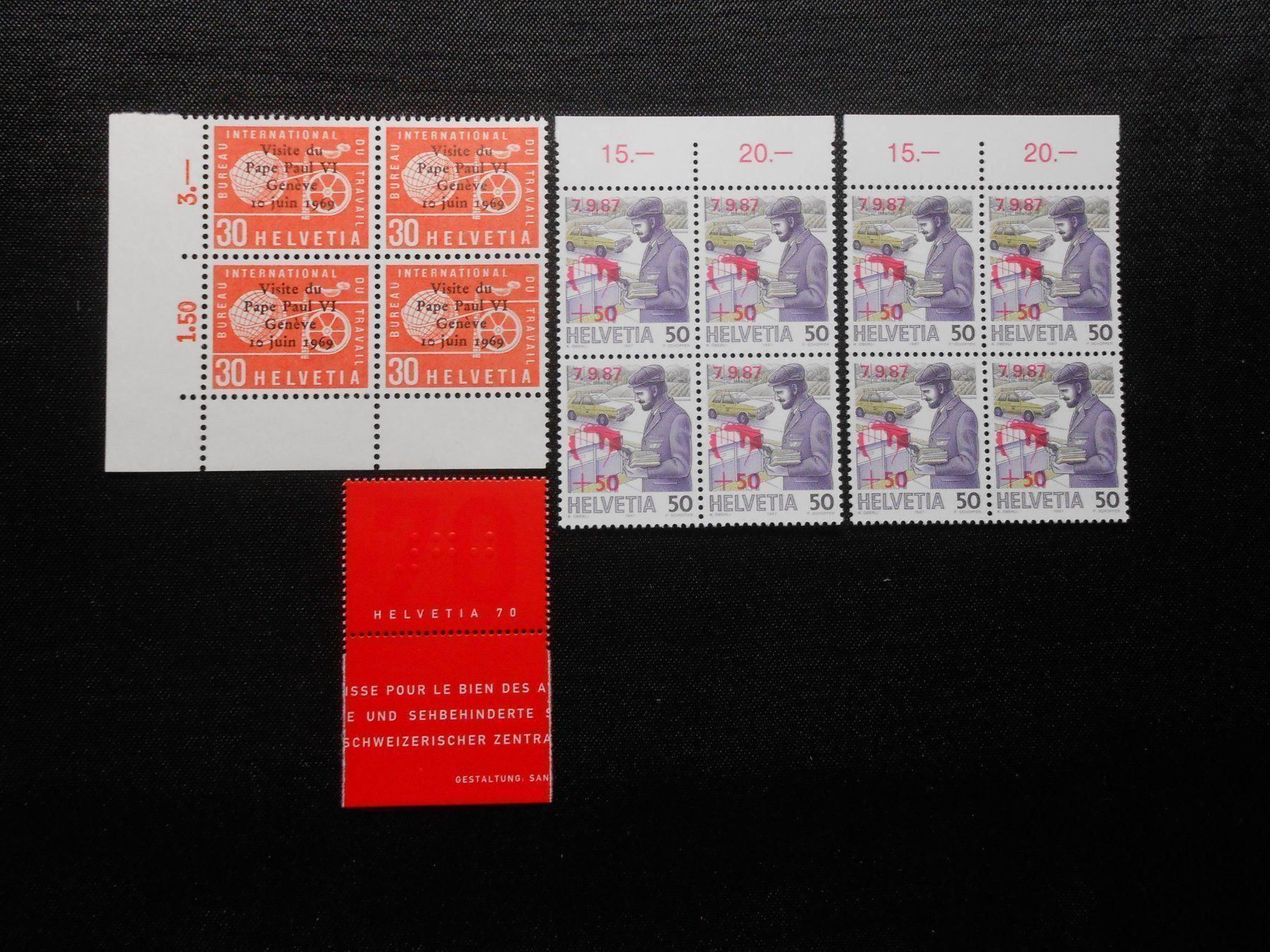 Alle Briefmarken: CH div. Frankatur** CHF 5.90 - Lot 370 – Gebraucht aus Hallwil von pkaiser44 1