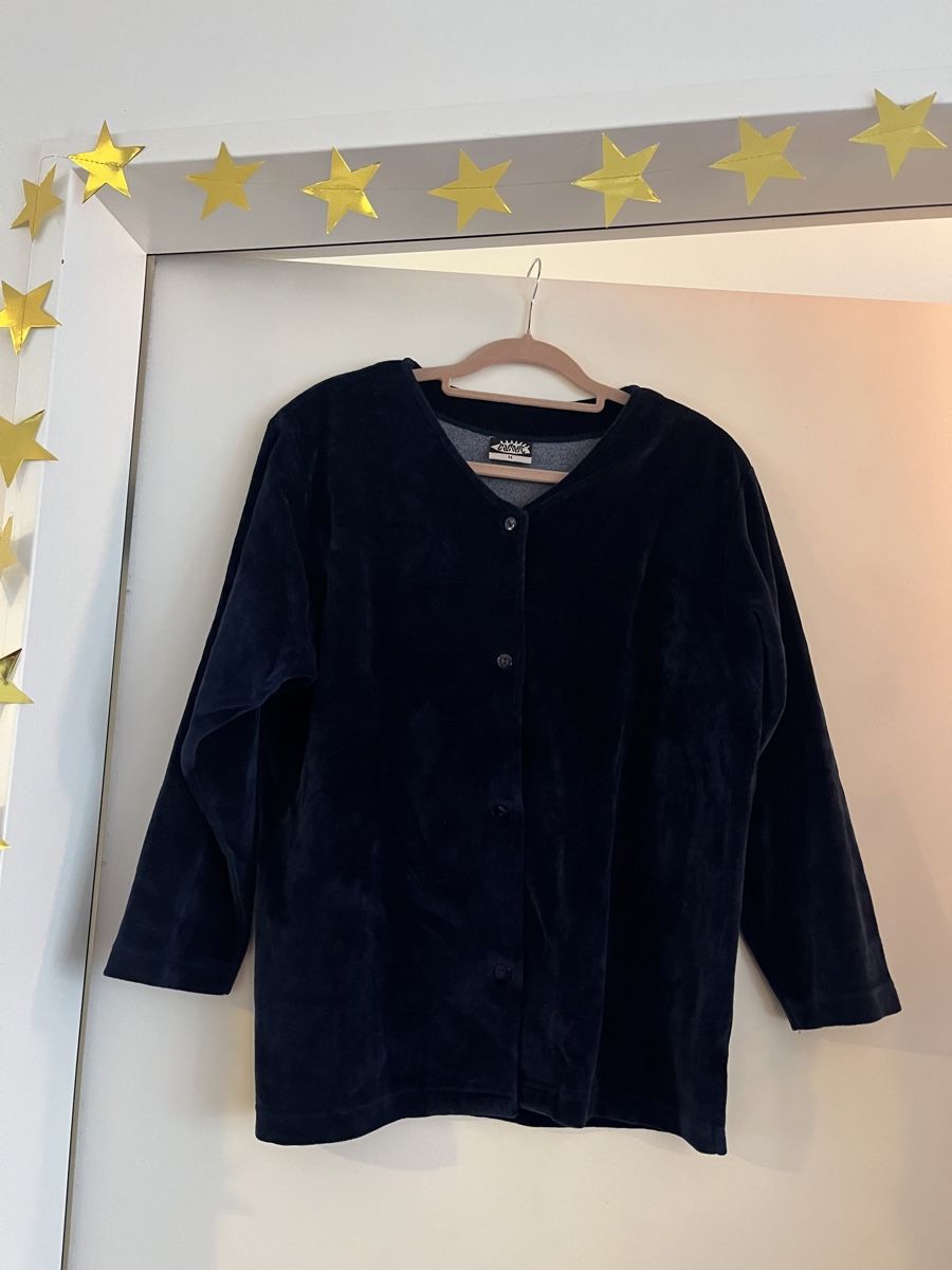 Jacken: Dunkelblaue Samtjacke Grösse M Cachnet – Gebraucht aus Zürich von Shopmystyle