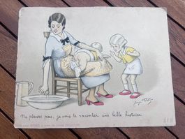 Affiche Avon pour bébés, crème Malacéine, vintage!
