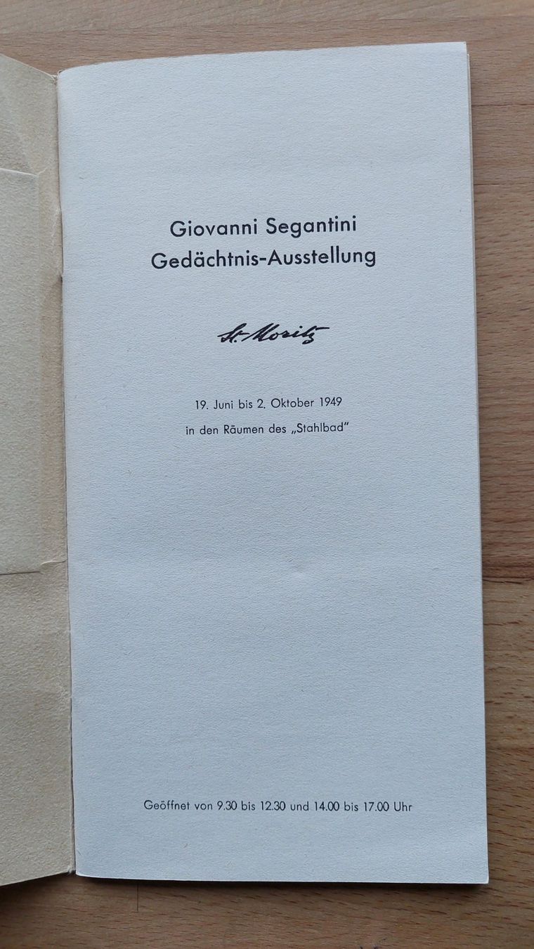 Documents: Alter Prospekt St. Moritz Giovanni Segantini 1949 – D'occasion à Obfelden par Foto_Bild_Kunst_Buch 1