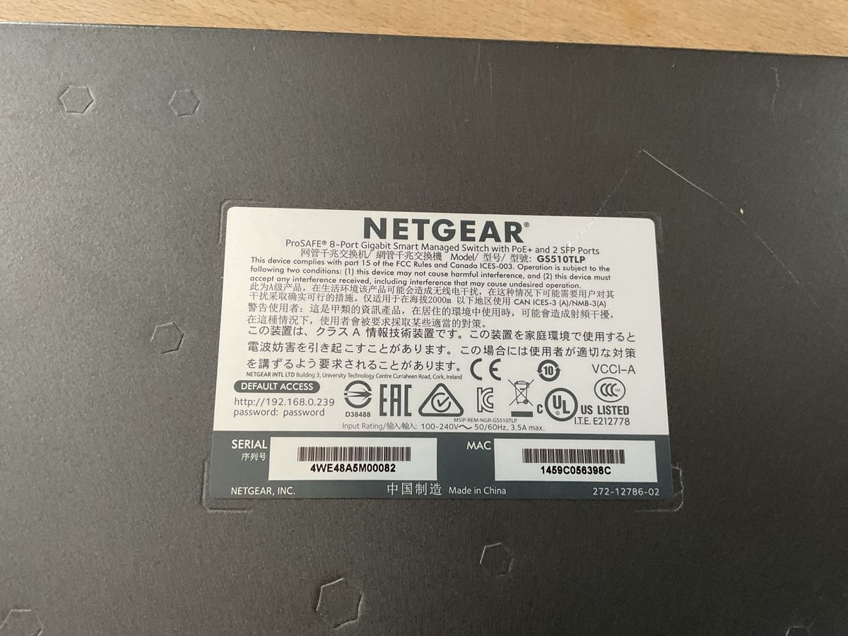 Netgear Hub & Switch: Netgear ProSafe Gs510TLP – Usato da niederlenz venduto da azl_vb9m 1