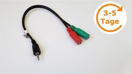 Adapter 3,5 mm (4-Pol) auf 2x 3.5 mm