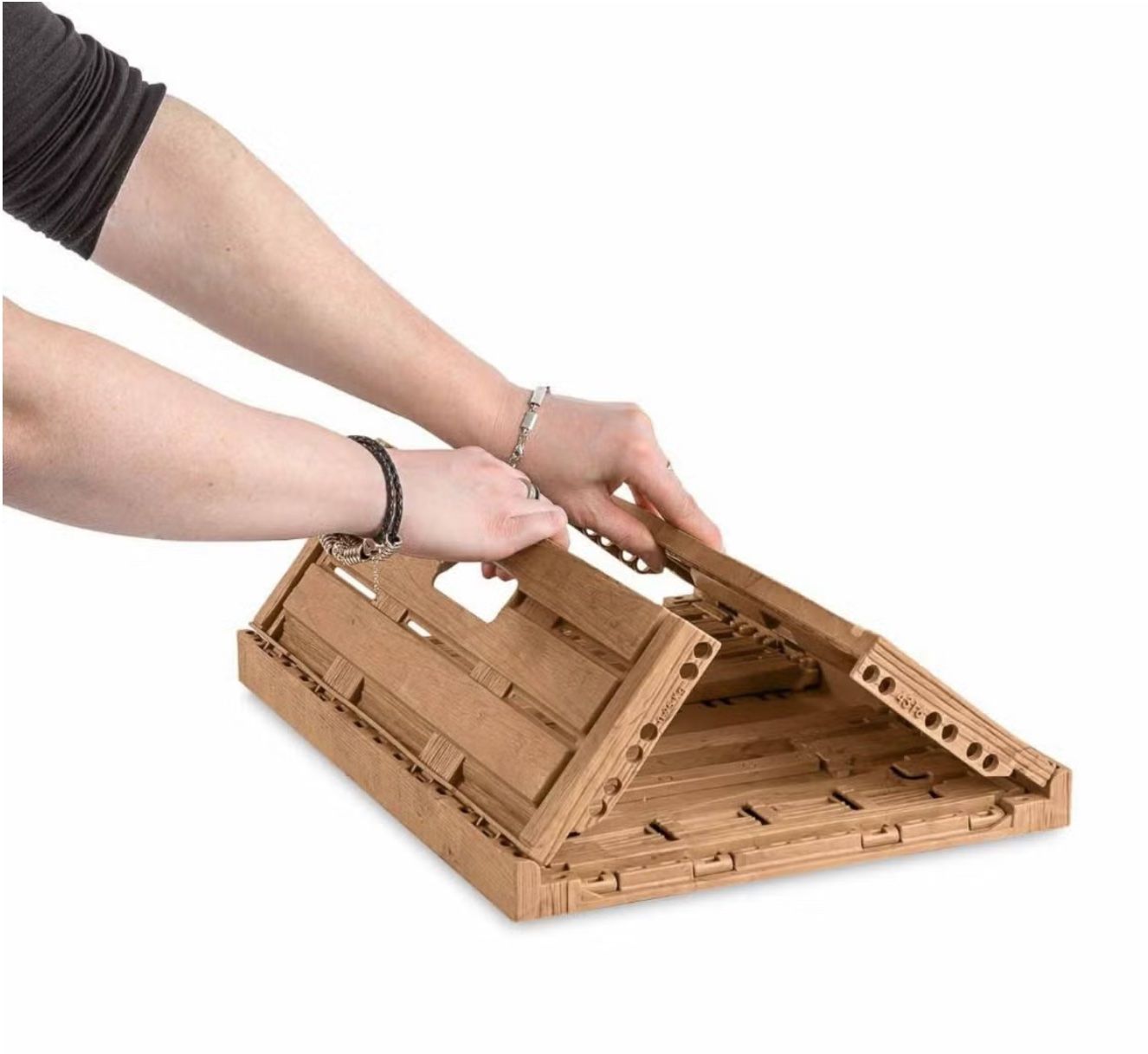 Casse di trasporto: Faltbare Klappbox Holzoptik 40 x 30 cm – Nuovo e nell'imballaggio originale da Bülach venduto da Palawan 5