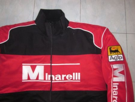NEU MINARELLI Fan Jacke schwarz rot alle Größen / Modelle