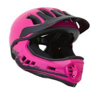 Frezzo Fullface Helm, abnehmbarer Kinnschutz Gr. M, pink
