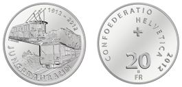 2012. 20 FR. 100 Jahre Jungfraubahn, 1912-2012.