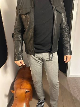 Veste en cuire portée 5x "Zadig et Voltaire" taille L