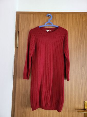 Marie Sixtine Robe pull bordeaux laine chaude Taille S
