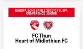 AB 1 CHF - Ticket FC Thun Heart of Midlothian - Conference
