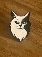 Pin Katze schwarz weiss