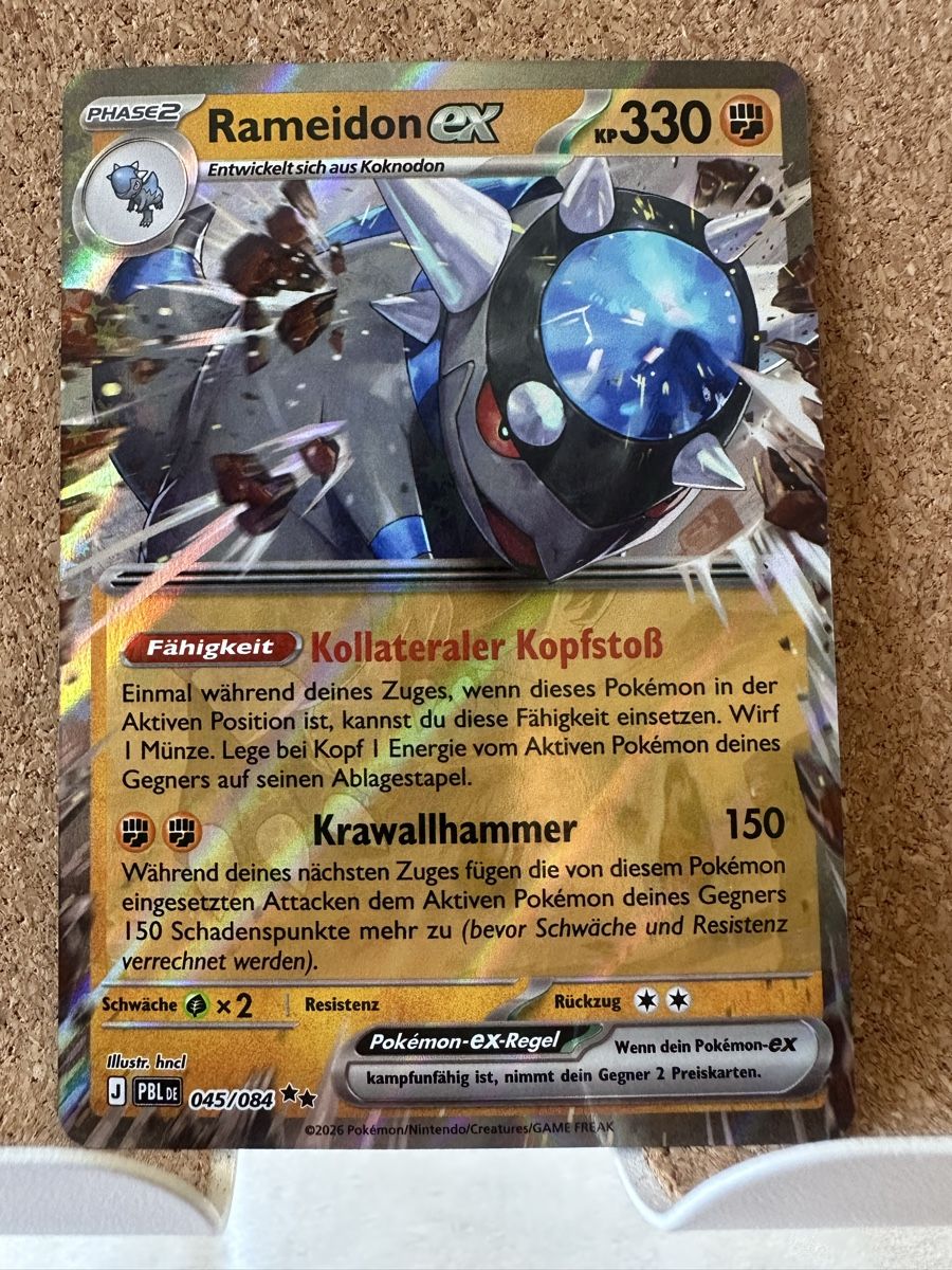 Karten: Pokémon Karte - Rameidon ex 045/084 – Gebraucht aus Goldach von Lenny0220