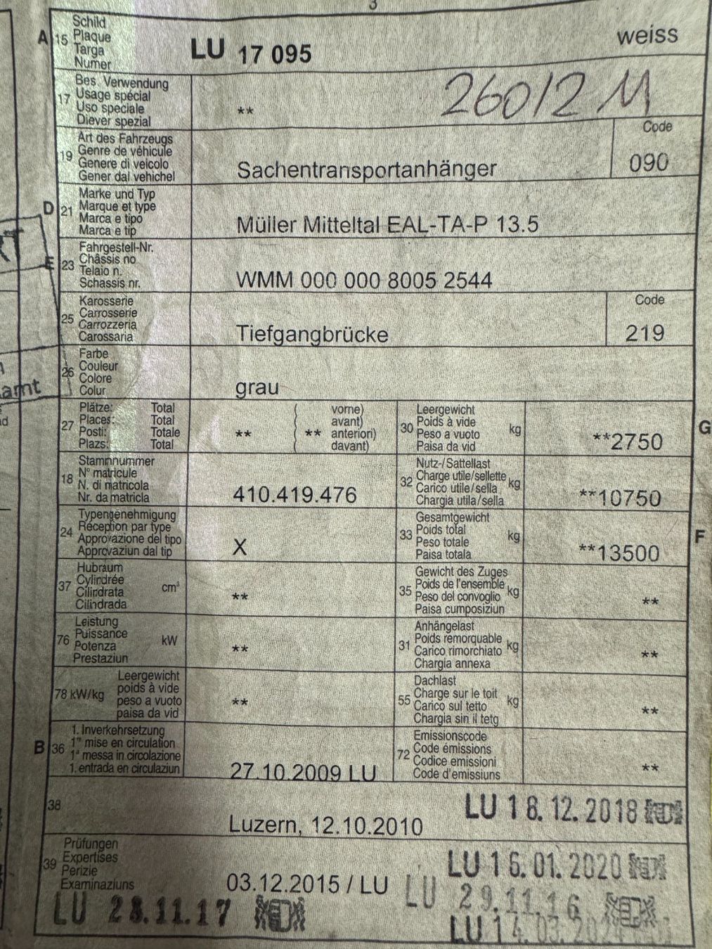 Rimorchi: Tandemachsanhänger Müller Mitteltal – Usato da Waltalingen venduto da Lkwtec 9