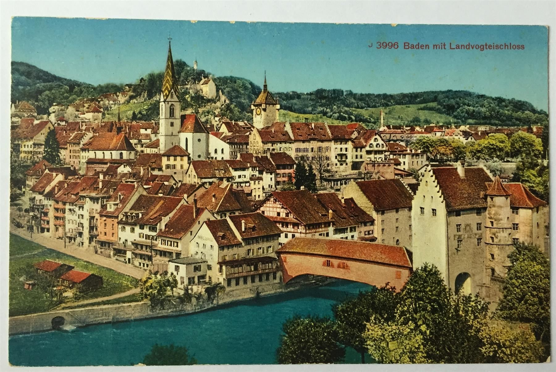 Cartoline postali: BADEN mit Landvogteischloss – Usato da Jona venduto da philajona