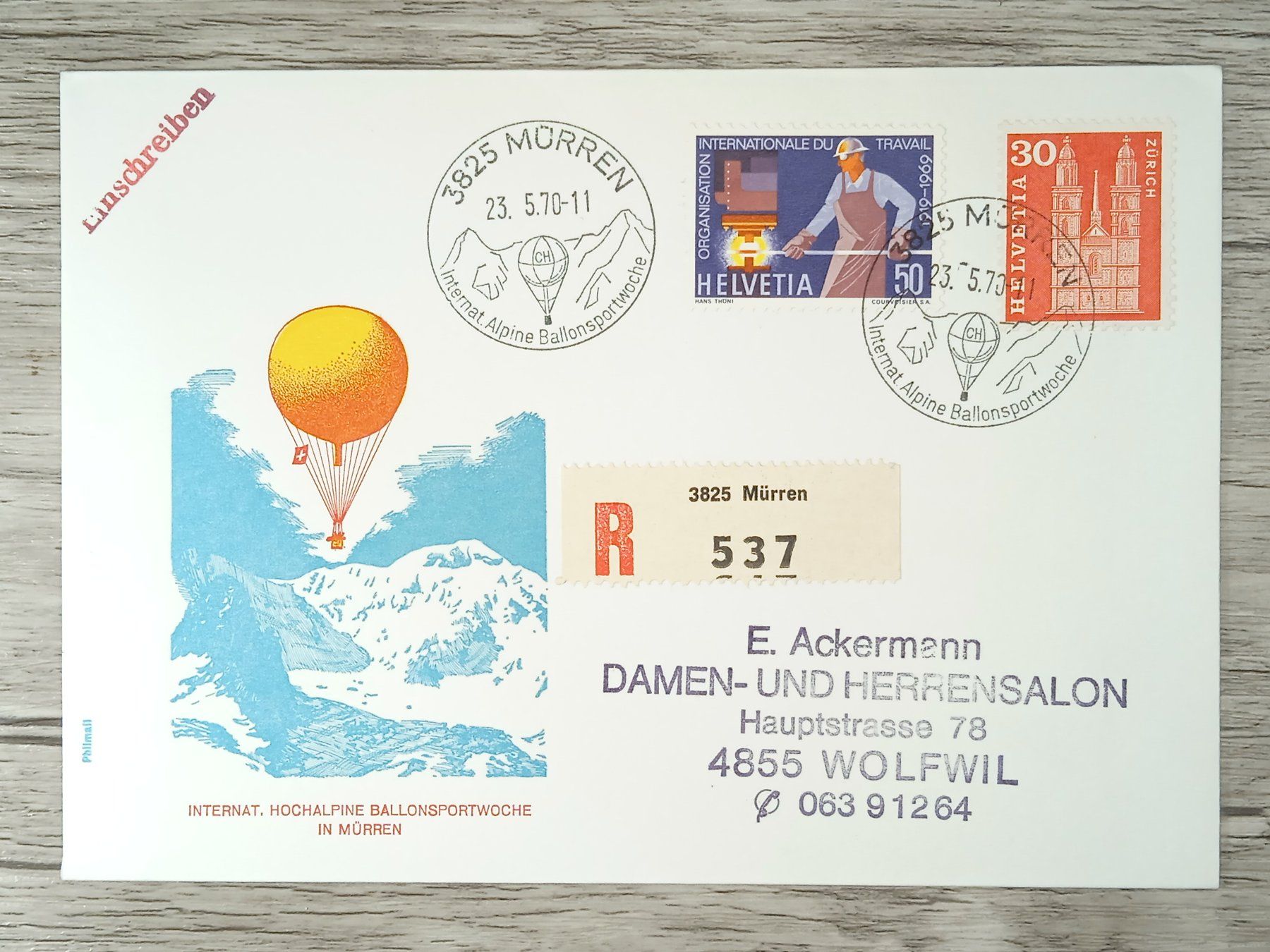Tutti i francobolli: TR12 Enveloppe + Timbre Suisse 1970 – Usato da Cousset venduto da Patrick_Collections
