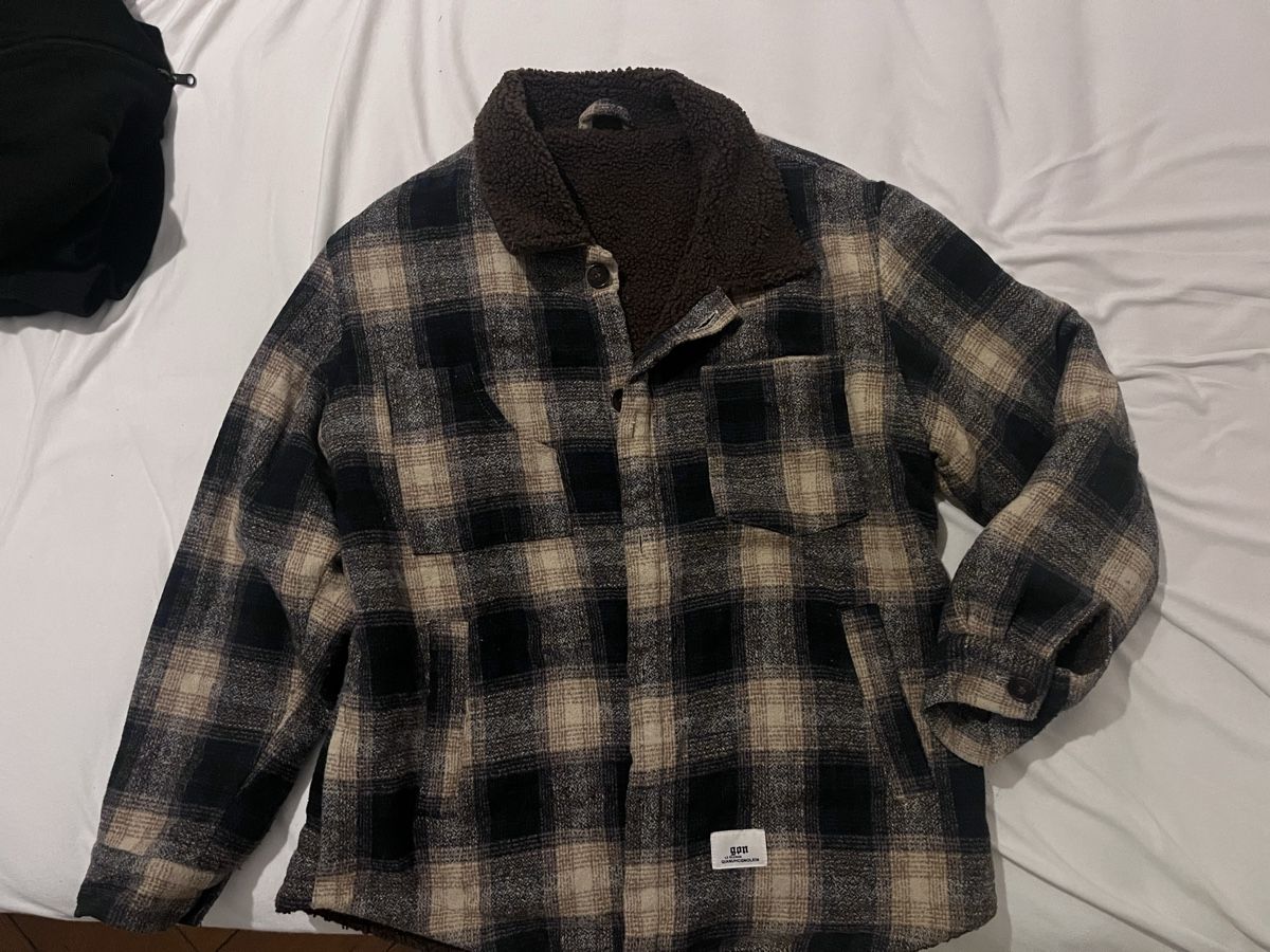 Giacche: Jacket check pattern brown black sherpa lining used – Usato da Zürich venduto da ben_5ndh